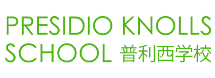Presidio Knolls School green logo.